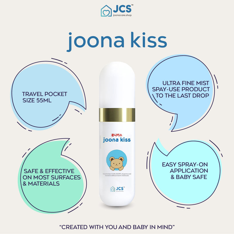 Joona Kiss Spray - COMBO 4 for baby wash hand wash handwash toys furnitures utensils pacifiers baby carriers bed body wash hand soap